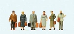 Preiser 10582 Ho Scale Walking Passengers W/luggage Early Era Iii. Fixed Price $21.99.