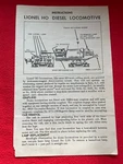 C7 Lionel Postwar Ho Diesel Operating Instructions 1965. Fixed Price $24.00.