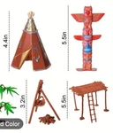 True 1:24 Scale Diorama Accessories(canoe,tee-pee,wagon,totem Pole). Fixed Price $8.37.