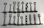 Lgb - European Track Signs Lot Of 17 3" 1/2" Tall. Fixed Price $9.99.