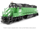 Rapido Ho Scale Burlington Northern Bn #2177 Emd GP38 Dc Version 38031. Fixed Price $191.32.