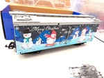 Usa Trains R13043 G Scale Christmas Reefer 2025 "snowman" Exclusive Dark Blue. Fixed Price $139.95.
