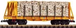 Piko G Scale Bulkhead Flat W/ Pulpwood Load 38791. Fixed Price $156.63.