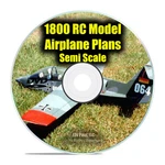 1,800 Semi Scale Remote Control Radio Model Aircraft Plans, Guides Dvd. Fixed Price $11.96.
