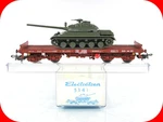 Ho Scale ***french Army AMX30 Tank*** On Flat Car ----- Electrotren 5141 **rare. Fixed Price $29.95.