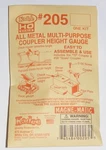 Kadee Ho Scale # 205 Multi-purpose Coupler Height Gauge. Fixed Price $10.50.