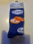 Philadelphia Cream Cheese Socks Unisex Crew Size 6-12 New With Tag From Usa. Fixed Price $9.39.