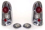 Chevy Chrome Rear Tail Light Housing Assembly Pair 1956 Chevrolet. Fixed Price $724.95.