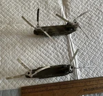 2 Zylmex Diecast Military Chinook Whirlybird Helicopters Air Force & Mash. Fixed Price $12.00.