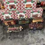 Vintage Christmas Holiday Collection 5 Piece Resin Train Set. Fixed Price $34.99.
