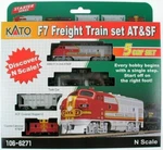 Kato 1066271 Scale Atsf F7A Locomotive & 4 Cars Freight Train Set 106-6271. Fixed Price $161.75.