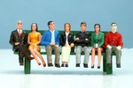 Usa Trains R311 Passenger Sitting Set #2 (7 Different Seated Figures). Fixed Price $14.95.