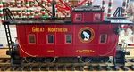 Aristocraft Great Northern Caboose Gn REA-42101 Steel Wheels W/box & Kadee. Fixed Price $79.95.