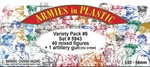 Armies In Plastic 5943 Variety Pack #6 40 Mixed Figures + 1 Artillery Gun. Fixed Price $27.00.