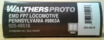 Ho Scale Walthers Proto Emd FP7 Pennsylvania Railroad Prr #9863A 920-49518. Fixed Price $130.00.