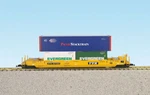 Usa Trains Intermodal Flat Car With Containers - R17101 Ttx Yellow #1. Fixed Price $239.95.