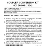 Micro Trains Scale Locomotive Coupler Conversion Kit (1104) 00130009. Fixed Price $9.10.