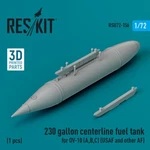 230 Gallon Centerline Fuel Tank For OV-10 (a,b,c) (1 Pcs) 1/72 Reskit RSU72-0156. Fixed Price $6.70.