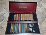 Vintage Sanford Prismacolor Wood Box 82 Pencils + 11 Art Stix Usa Discontinued. Fixed Price $225.00.