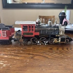 Vintage 1986 New Bright Denver Express G-scale Black Red Locomotive 13 Coal Car. Fixed Price $18.69.