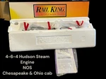 King By Mth 4-6-4 Hudson Steam Engine Chesapeake & Ohio #491 3-RAIL Nos. Fixed Price $499.99.