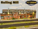 Scale Rolling Mill - Building Flat W/ Leds Trackside, Lgb Piko Steel. Fixed Price $99.99.