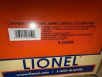 Lionel Gauge Canadian National Legacy SD40-2 Diesel Sound/light 6-28259/60. Fixed Price $910.00.