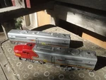 American Flyer 360 &364 Vtg 1950 Silv Santa Fe PA-1AB Diesel Locomotiv Set Gil. Fixed Price $135.00.