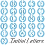 Light Blue Sky Initial Letter Decorative Monogram Vinyl Decal Sticker (L-03). Fixed Price $6.00.