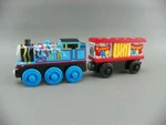 Learning Curve 99132 Thomas & Friends Wooden Birthday Engine Box Car Set. Fixed Price $16.97.