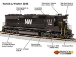 Broadway Limited 4288 Emd SD45 N&w #1803 PARAGON4 Sound/dc/dcc (high Hood). Fixed Price $244.95.