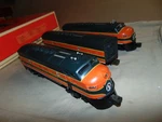 Lionel 11724 Great Northern F3 Aba Diesel Set With Railsounds + Box. Fixed Price $455.00.