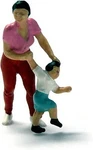 Preiser Mother With Child - Model Railroad Figure Ho Scale #28023. Fixed Price $7.61.
