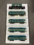 + Mth Flyer Standard Tinplate Two Tone Blue Presidential Locomotive Passenger. Fixed Price $2800.00.