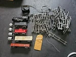 American Flyer Lot 21100 Vintage 4-4-2 Steam Locomotive, Tender, Cars & Tracks. Fixed Price $100.00.