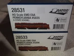 Rapido H.o. Pennsylvania Emd E8A & 2-POWERED Unit Lash-up Dcc / Sound. Fixed Price $575.00.